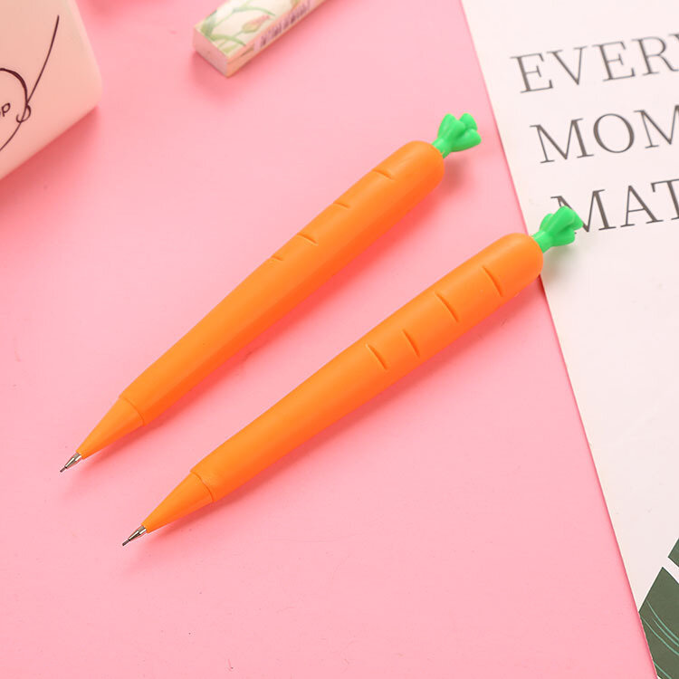 2 قطعة الكرتون الفاكهة قلم رصاص ميكانيكي الخضروات الميكانيكية قلم رصاص مضحك القرطاسية Kawaii اللوازم المدرسية