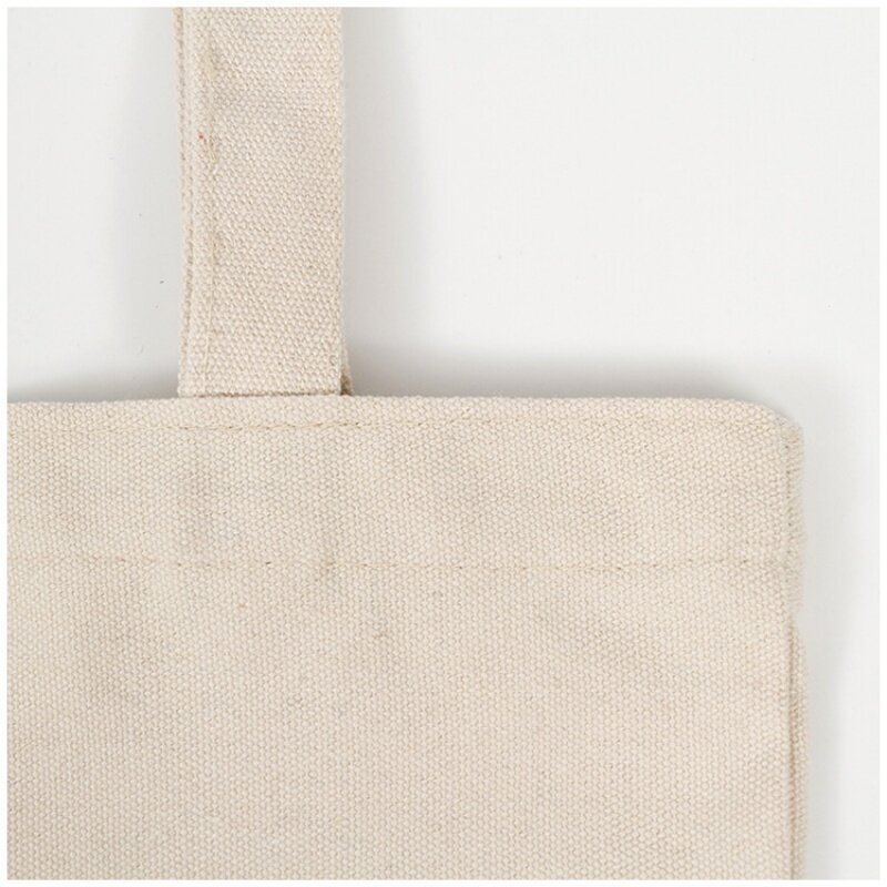 حقيبة تسوق مع شعار مطبوع مخصص ، صديقة للبيئة ، قماش قطني قابل لإعادة الاستخدام ، التسامي فارغة
