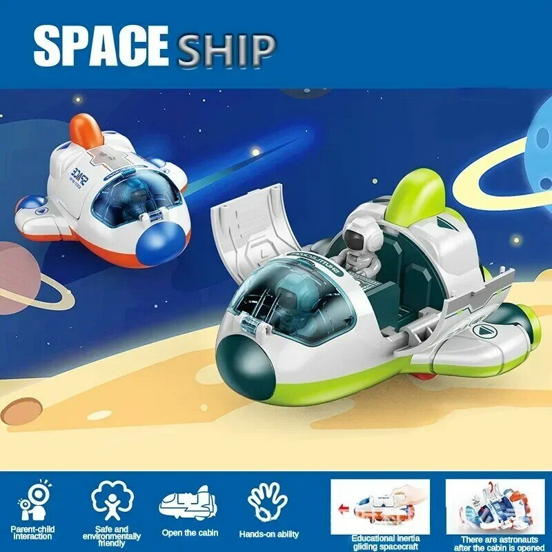 نماذج مركبة فضائية وصاروخ للأطفال ، نموذج سيارة صغير ، أدوات معرفية للأطفال ، هدية للأولاد والبنات الصغار