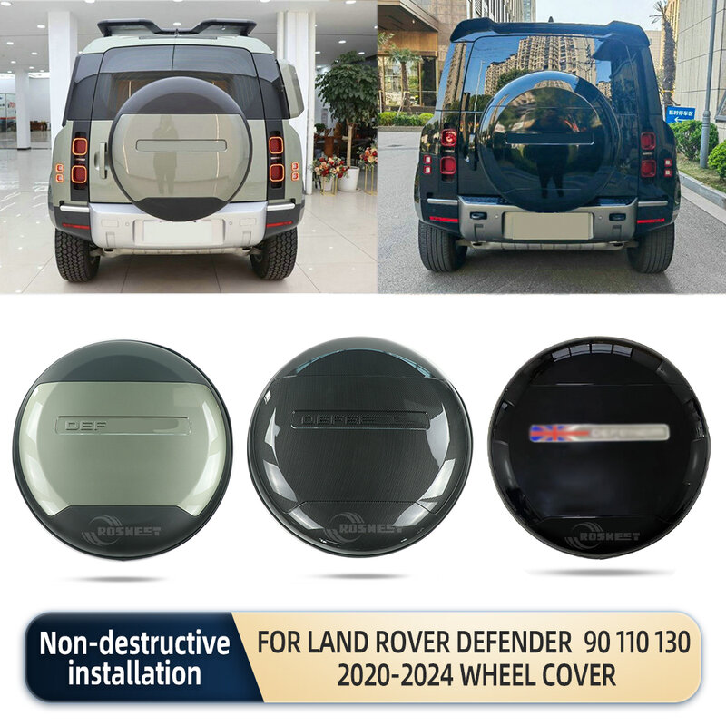 غطاء إطار سيارة احتياطي لاند روفر المدافع ، واقي العجلة ، اكسسوارات التصميم ، 90 ، 110 ، 130 ، 2020-2021 ، L663 ، جديد