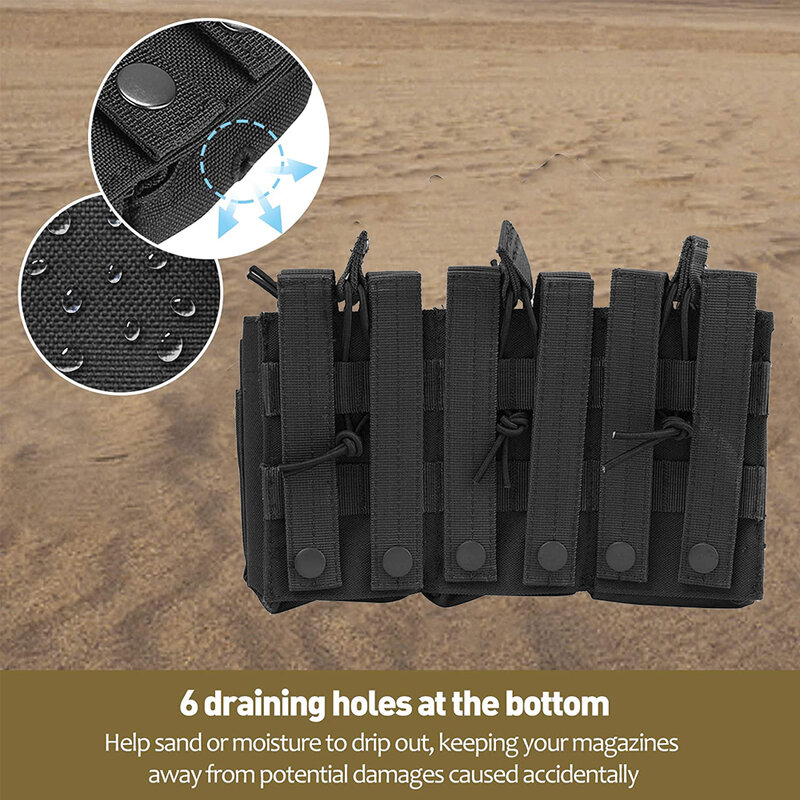 التكتيكية مول الحقيبة الثلاثي مجلة الحقيبة طبقة مزدوجة ماج الحقائب العالمي خرطوشة حامل ل M4 M14 M16 AK AR