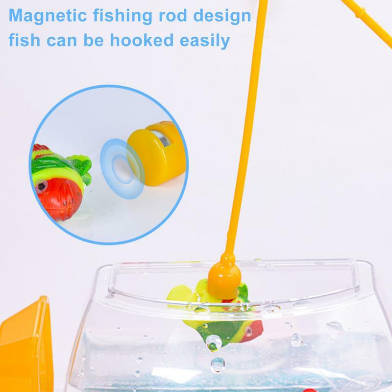 المغناطيسي لعبة الصيد الاطفال حوض السمك خزان الأسماك الكهربائية التفاعلية تجربة التغذية للأطفال خزان الأسماك للأطفال