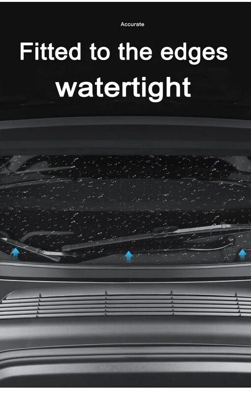 مقاوم للماء الجذع الأمامي ل تسلا نموذج 3 Y ، المياه ختم الشريط تحت غطاء محرك السيارة ، ABS المطاط واقية الرف ، تعديل الملحقات
