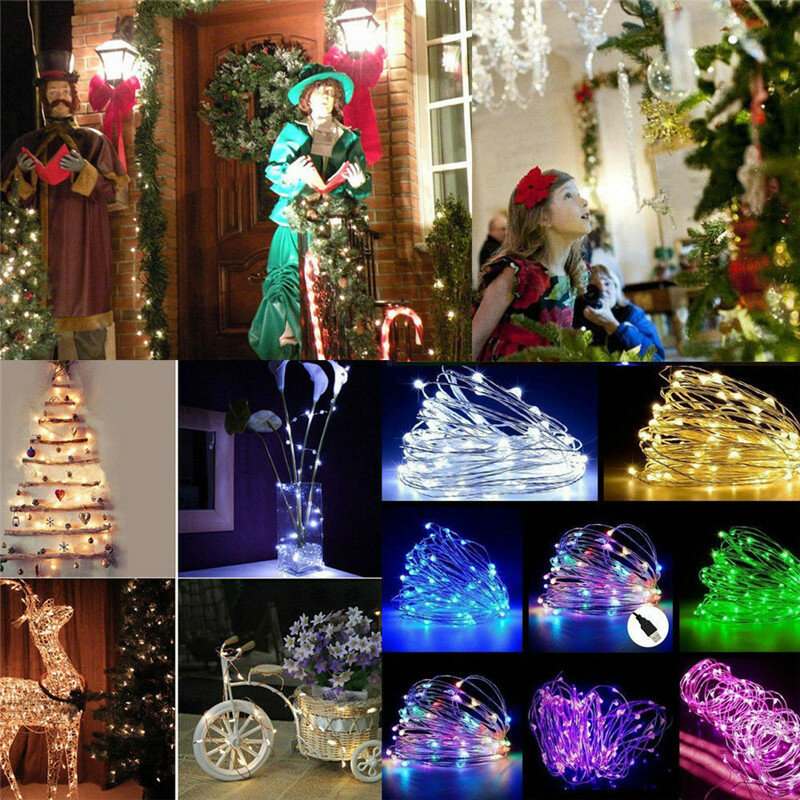 USB LED سلسلة أضواء للزينة ، إضاءة مقاومة للماء ل الجنية ، عطلة ، عيد الميلاد ، حفل زفاف ، النحاس ، الفضة الأسلاك ، 5 متر ، 10 متر