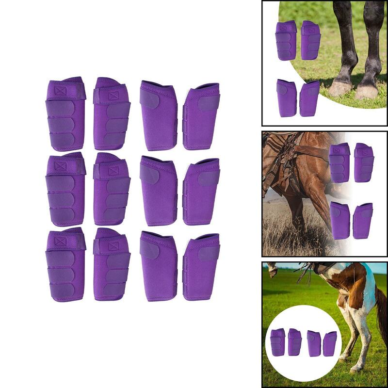 مجموعة حراس أحذية الحصان القابلة لإعادة الاستخدام ، ملحقات الفروسية ، قابلة للتعديل ، 4 way