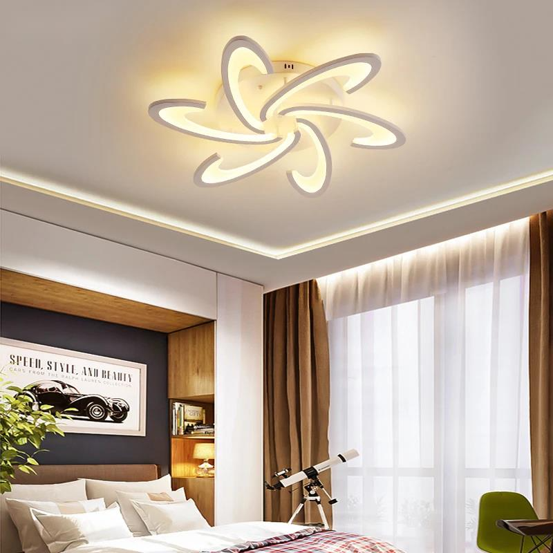مصباح سقف LED مع مصباح أكريليك رقيق للغاية ، مصباح سقف لغرفة المعيشة ، جهاز تحكم عن بعد ، غرفة نوم ، حامل دافق
