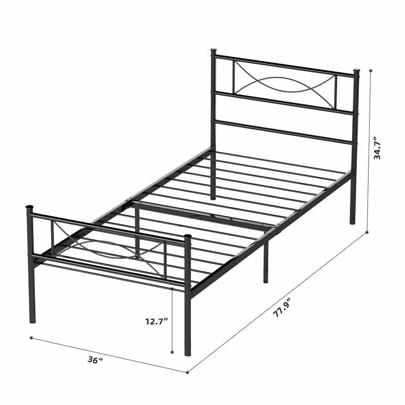 سرير معدني للأطفال ذو إطار سرير مزدوج وأثاث غرفة نوم مفرد