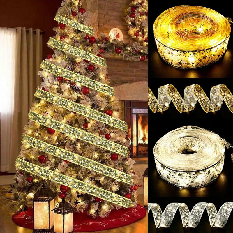 أضواء سلسلة LED داخلية وخارجية ، المكونات في الشريط ، أضواء شجرة عيد الميلاد ، غرفة نوم والزفاف