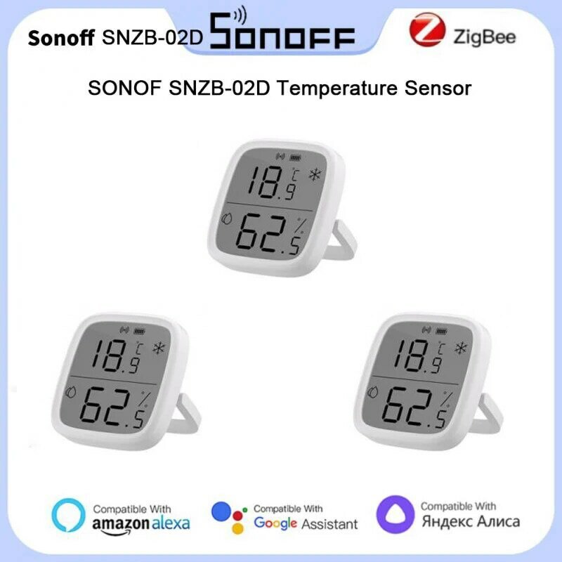 3 قطعة SONOFF SNZB-02D درجة الحرارة الرطوبة الاستشعار تخزين البيانات APP التحكم عن بعد Sonoff زيجبي أجهزة الكشف عن درجة الحرارة الرطوبة