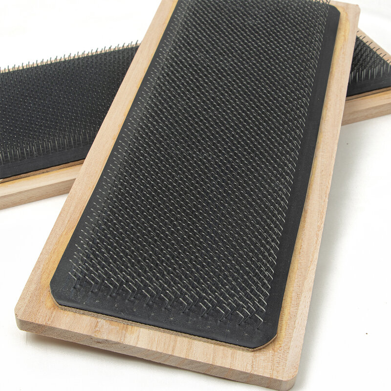 سجادة شعر خشبية للرسم ، 28 × 12 ، تستخدم لصنع الشعر المستعار ، بطاقة رسم بإبرة منحنية