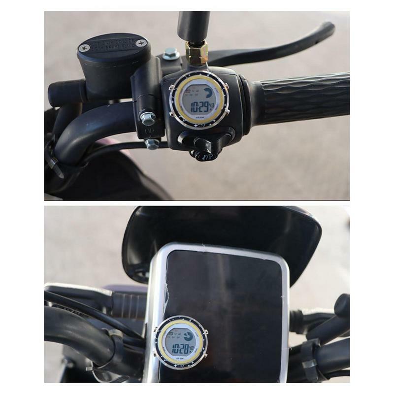 دراجة نارية ساعة رقمية مضيئة الهاتفي عصا على دراجة نارية جبل ساعة مقاوم للماء الساعات الرقمية للسيارات SUV السيارات السيارات