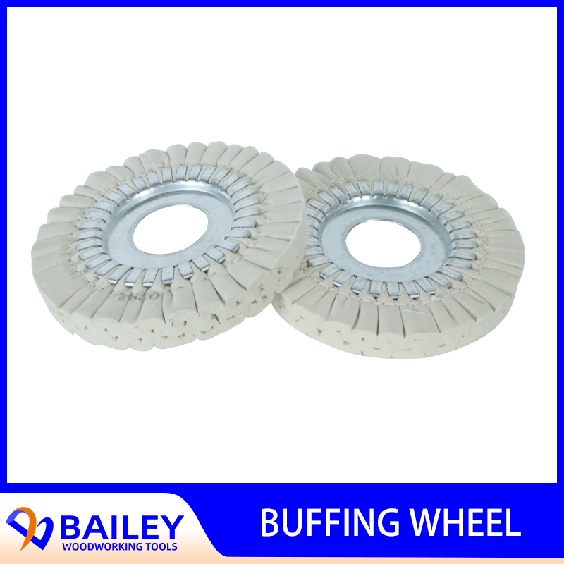 بايلي-عجلة التلميع القطنية لآلة تطويق الحواف ، عجلة التلميع مع دائرة الحديد ، أداة النجارة ، BW014 ، 180x50x20 مللي متر ، 5 قطعة