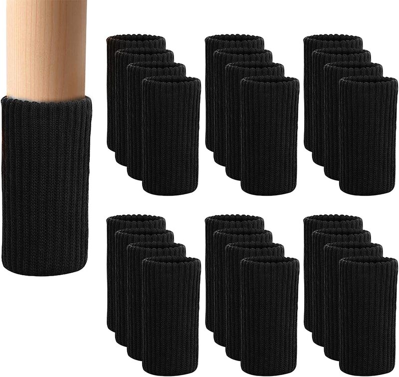 جوارب كرسي ممتاز ، تناسب الواقيات ، معظم أشكال الساق ، مرونة عالية ، أغطية براز بار ، أسود ، 24 أو
