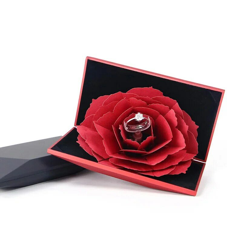 صندوق مجوهرات وردي خاتم الغزل ، اقتراح رائع راقي ، عيد الحب