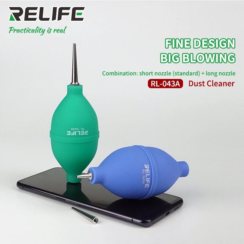 Relife RL-043A 2 في 1 الهاتف إصلاح منظف الغبار منفاخ الهواء الكرة الغبار قلم تنظيف للهاتف PCB PC لوحة المفاتيح عدسة الكاميرا تنظيف