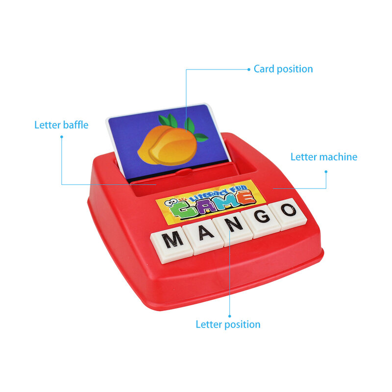 Childern الإنجليزية الإملاء ألعاب تعليمية الإنجليزية الأبجدية بطاقة آلة الاطفال اللعب لغز لعبة الإبداع الوسائل التعليمية