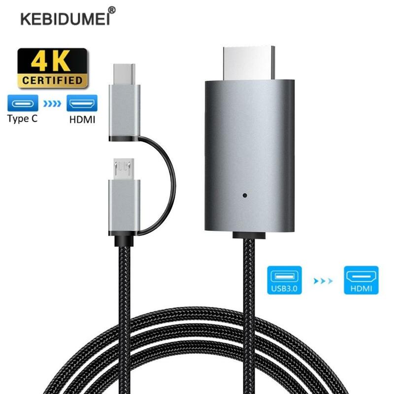 KBT LD39 HD 1080P الهاتف Type-C USB 3.0 إلى HDMI-متوافق مع جهاز أندرويد لعرض جهاز العرض للتلفزيون هاتف لوحي أندرويد للتلفزيون