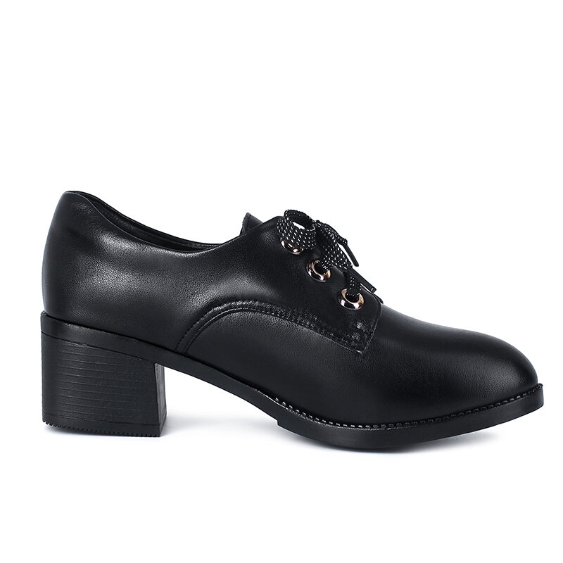 AIYUQI-حذاء من الجلد الطبيعي للنساء ، برباط ، طراز بريطاني ، حجم كبير ، مكتب ، جديد ، ربيع ،