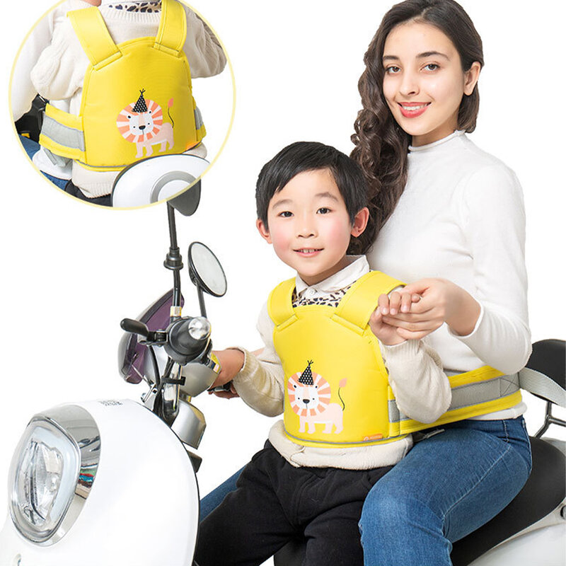 دراجة نارية الاطفال سلامة تسخير ثلاثية الأبعاد تنفس حزام الأمان مع 4 في 1 مشبك شرائط عاكسة الأطفال مكافحة سقوط حزام واقية
