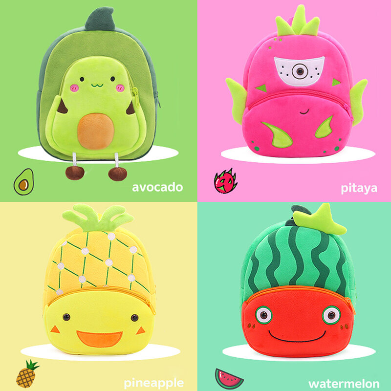 2022 Cartoon Fruit School Backpacks for Kids Children Strawberry Backpack Kindergarten School Bags Avocado Mochilas Escolares