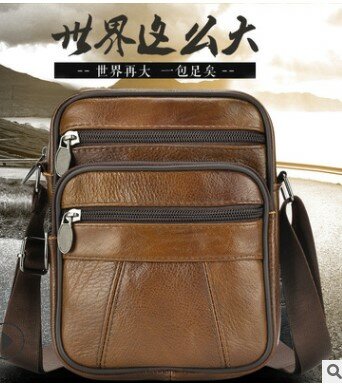 المصنع مباشرة جديد بوتيك حقيبة رجالية موضة الأعمال الحبوب الكاملة حقيبة كتف جلدية في الهواء الطلق حقيبة ساعي