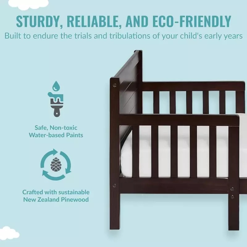 إطار سرير للأطفال ، تشطيبات غير سامة ، إطار سرير للأطفال ، مصنوع من خشب الصنوبر النيوزيلندي الجديد المستدام