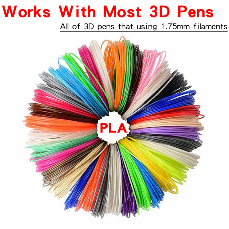 PLA الملونة عديم الرائحة سلامة البلاستيك خيوط القلم ثلاثية الأبعاد قطرها 1.75 مللي متر للطباعة ثلاثية الأبعاد القلم الاطفال عيد ميلاد الإبداعية هدية الكريسماس