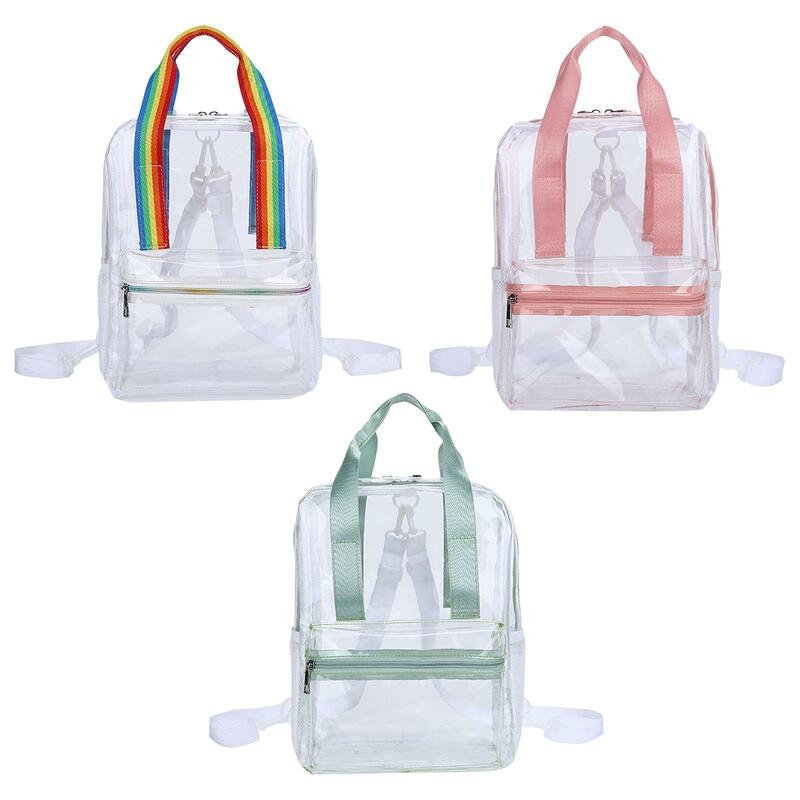 حقيبة ظهر بلاستيكية شفافة ، حقيبة مدرسية لمكان العمل ، حفلة موسيقية للسباحة