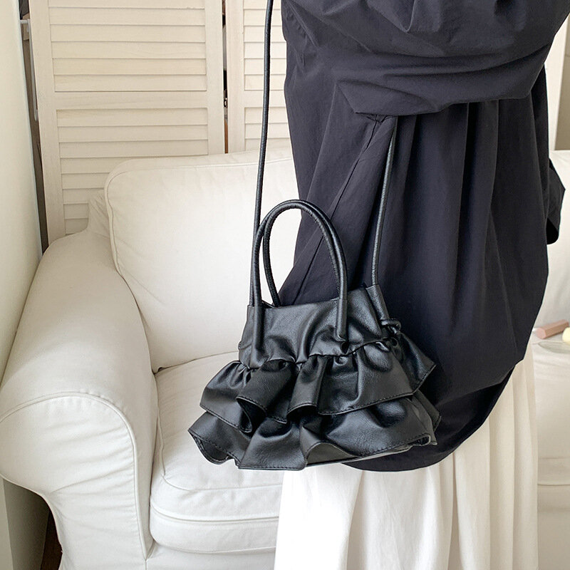 حقائب كروس صغيرة للنساء ، تصميم قابل للطي ، حقيبة كتف نسائية ، مصمم فاخر ، موضة كورية ، حقائب يد وحقائب ، Y2K ،