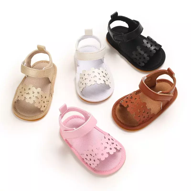 تنفس عدم الانزلاق الأميرة أحذية للأطفال حديثي الولادة الفتيات ، الصنادل الرضع ، طفل مشوا الأولى ، الصيف