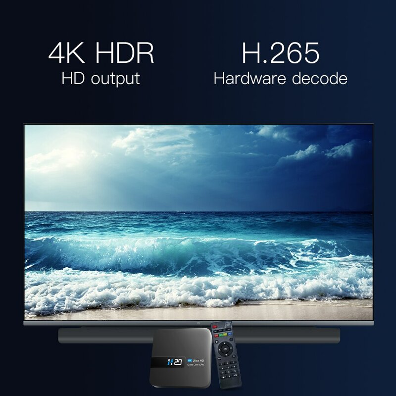 صندوق تلفزيون ذكي ، أندرويد ، 2 جيجابايت ، 16 جيجابايت ، 4K HD ، H.265 مشغل وسائط ، 3D ، متجر ألعاب ، سريع جدا ، P ، جهاز ضبط أعلى الصندوق