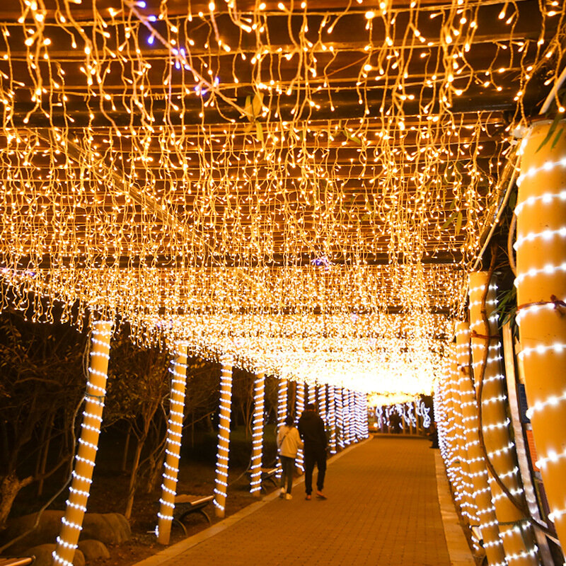 GHC 4 متر Guirlande Lumineuse expérieur عيد الميلاد الزفاف ديكور لاسلكي LED أضواء الإضاءة في الهواء الطلق سلسلة 220 فولت سلسلة الإضاءة