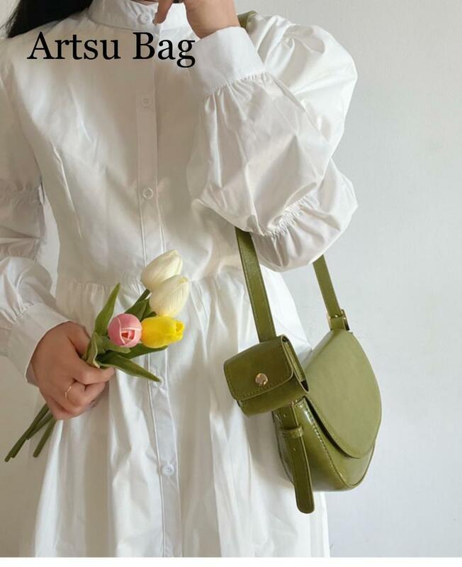 حقيبة تحت الإبط محمولة باليد بسيطة للنساء ، حقيبة سرج محمولة متعددة الاستخدامات ، حقيبة متداخلة قطرية ، متعددة الاستخدامات وعصرية ، جديدة