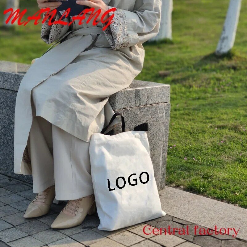 حقائب حمل قماش قابلة لإعادة الاستخدام مع شعار مطبوع مخصص ، شخصية ، فارغة ، عادي ، ترويجية ، قطن ، تسوق