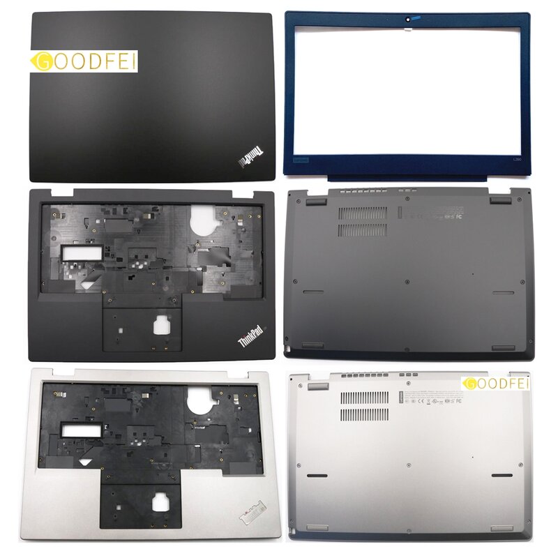 لينوفو ثينك باد L380 L390 S2 3rd 2018 LCD الغطاء الخلفي الغطاء الخلفي/الحافة/العلوي Palmrest/أسفل قاعدة الغطاء السفلي 02DA302 02DA301