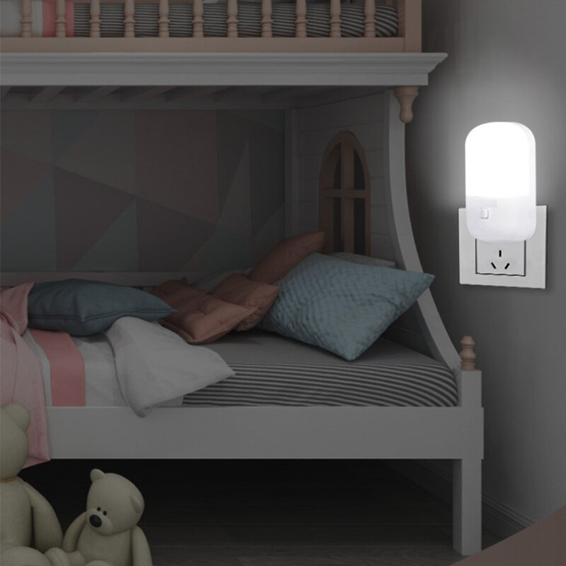مصباح ليلي ليد موفر للطاقة للأطفال ، مصباح بجانب السرير ، مفتاح إضاءة ليلية ، غرفة نوم ، مدخل ، سلالم ، الاتحاد الأوروبي ، الولايات المتحدة ، 1-10