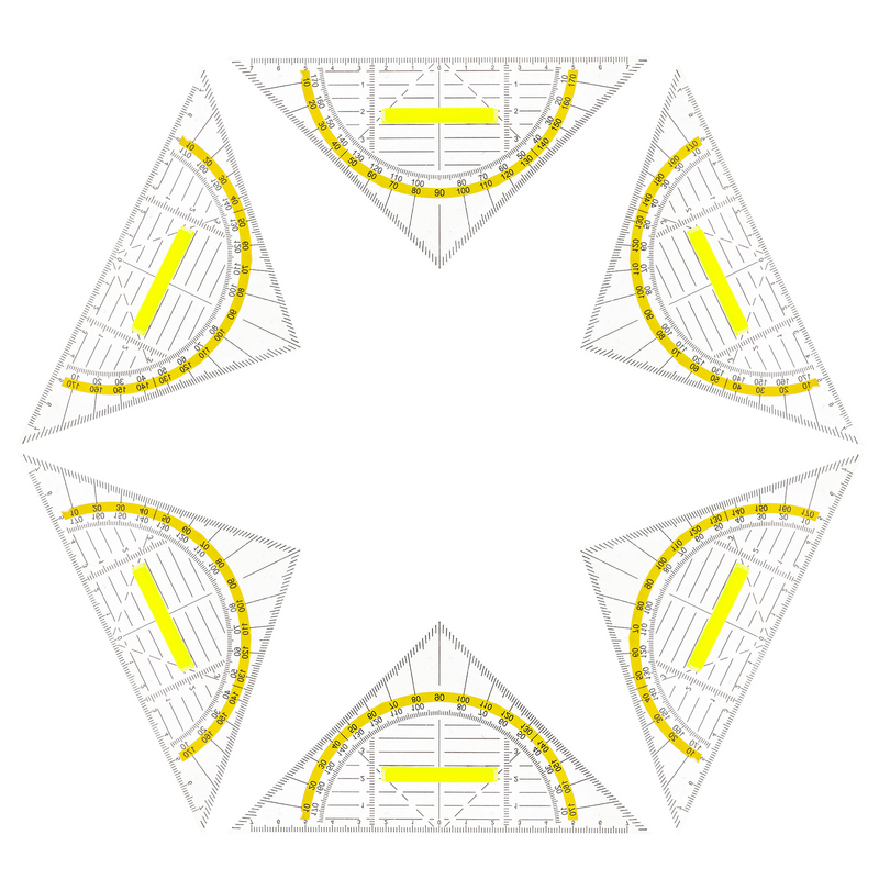 مثلث متعدد الوظائف ، مربعات قياس ، أدوات قياس ، مسطرة هندسية ، مسطرة ، 6 *