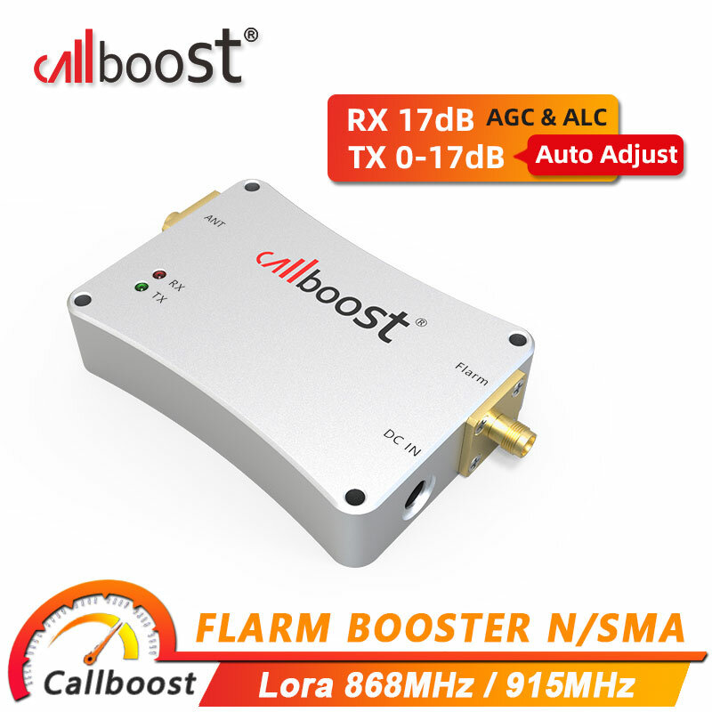 Callboost 868 MHz Lora Flram الداعم 915 MHz مكبر للصوت ل الهيليوم مينر شبكة لورا إشارة الداعم 868 MHz 915 MHz مكبر للصوت AGC