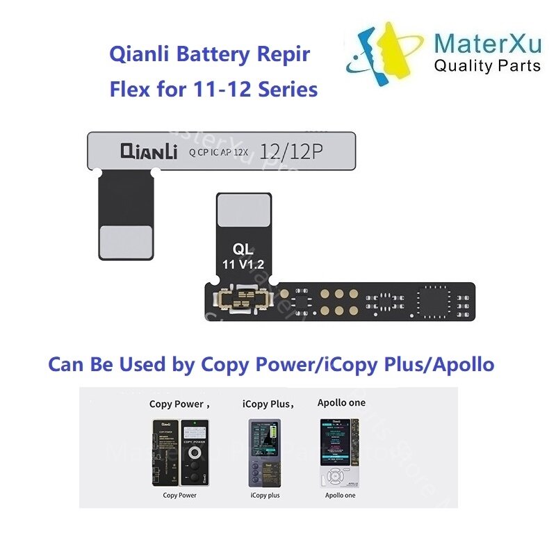 بطارية أصلية من JC لهواتف iPhone 13 12 11 Pro Max V1S QianLi يمكن نسخها من خلال لوحة الطاقة icbi Plus Apollo على طقم إصلاح كابل الاستبدال