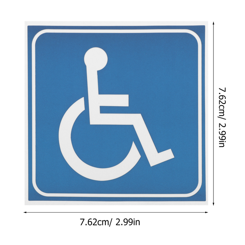 ملصق للكرسي المتحرك ونافذة السيارة ، ملصق ذاتي اللصق للأشخاص ذوي الاحتياجات الخاصة ، 4 أوراق