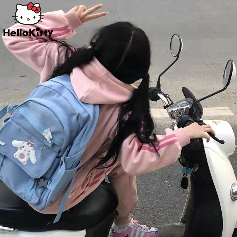 Sanrio حقائب الكرتون سينامورول اليابان نمط Y2k طالب حقيبة مدرسية تصميم جديد فاخر حقيبة الكتف المرأة لطيف حقيبة كلية على ظهره