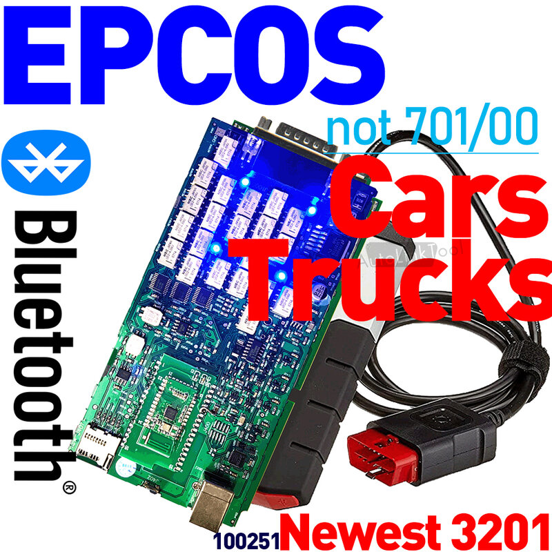 EPCOS-لوحة خضراء واحدة للسيارات والشاحنات ، تحديث VCI إلى 2022.00 ، DS 150 ، أعمال وظيفة التشخيص عبر الإنترنت ، 2022 عام ، جديد