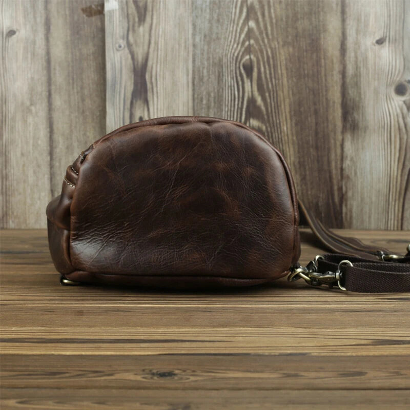 حقيبة ظهر من الجلد الأصلي للرجال والنساء ، حقائب ظهر كاجوال فريدة للسفر لباد ، حقائب محمولة صغيرة
