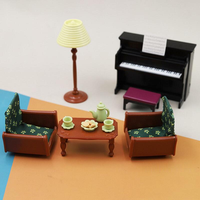 أثاث بيت الدمية لعبة اللعب التخيلي ، مصباح طاولة أريكة البيانو ، تصنعه بنفسك ، نموذج المشهد ، الديكور ، المصغر ، 3 ، 4 ، 5 ، 6