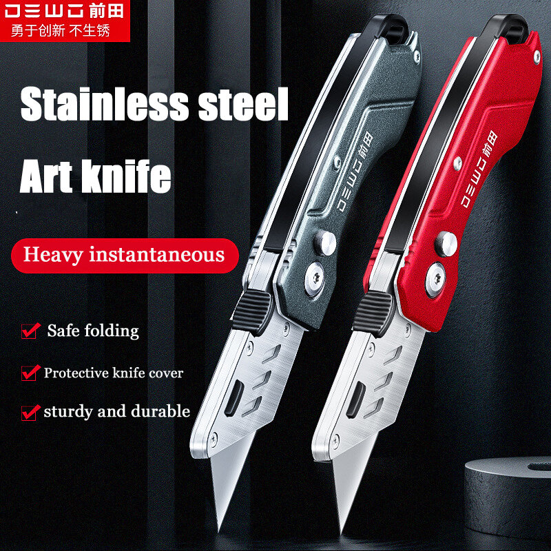 الثقيلة الفولاذ المقاوم للصدأ فائدة سكين ، جميع الصلب ، سميكة قسط للطي خلفية سكين ، صناعة الصف كابل تجريد