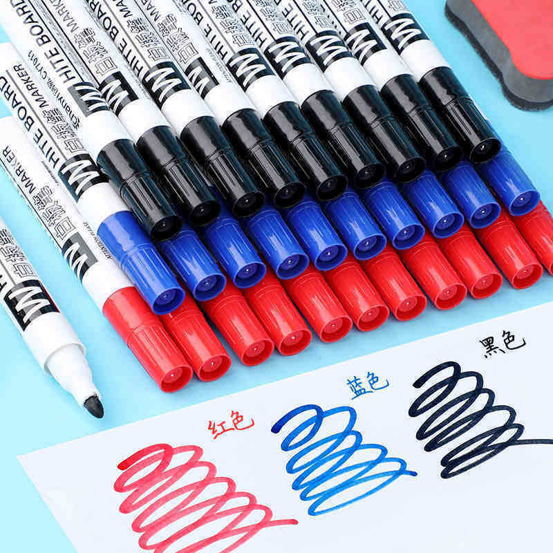 30 قطعة السبورة القلم يمكن محوها أقلام ماركر غير سامة كبيرة السعة القلم للمعلم المياه القائمة الرسم مجلس القلم