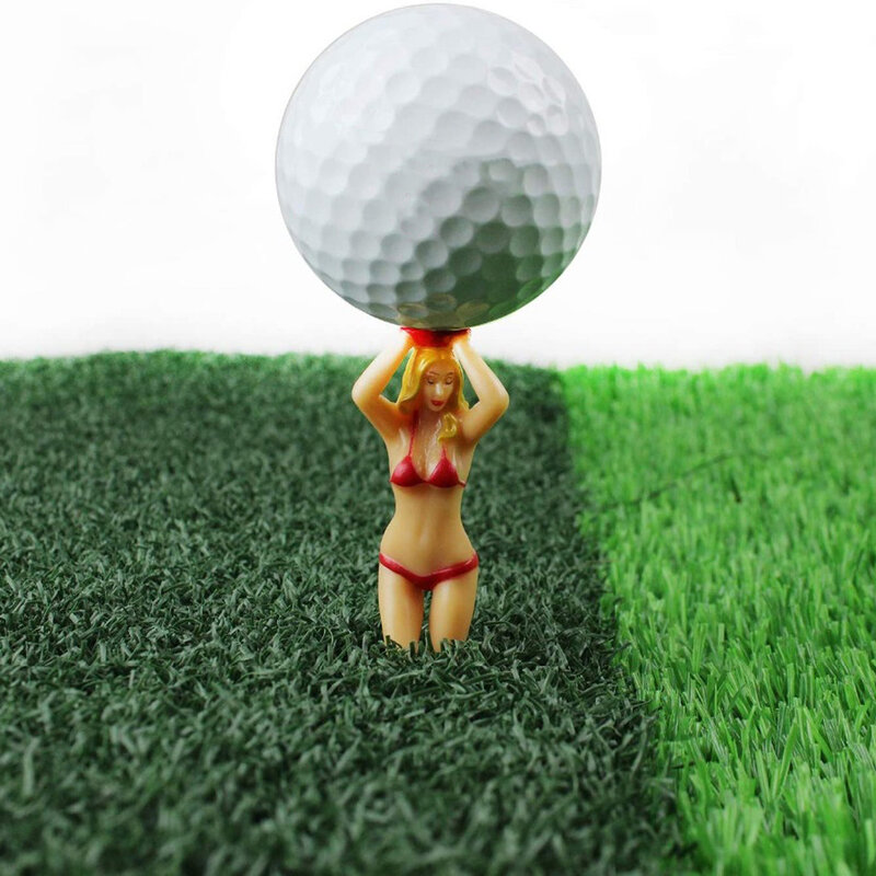 6 قطعة/الحزمة 3 بوصة البلاستيك لاعب الغولف هدية دبوس متابعة سيدة جولف المحملة بيكيني جولف تيز جولف ممارسة فتاة جولف المحملة