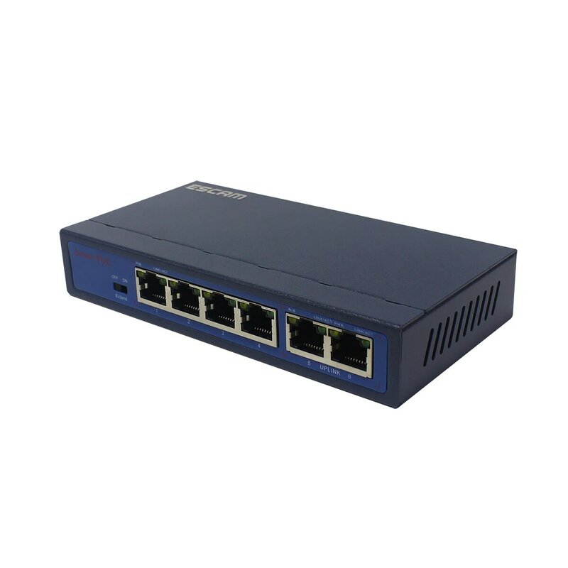 ESCAM 4+2Channel Fast Ethernet POE Switch for Network POE IP Cameras Spliter