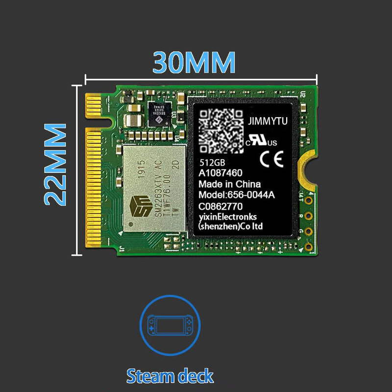 سطح البخار Nvme M2 متوافق مع وحدة التحكم ، عالية السعة ، وتستخدم في الأجهزة المدمجة ، SSD 2230 ، 1 تيرا بايت ، 512GB ، 256GB ، Pcie3x4