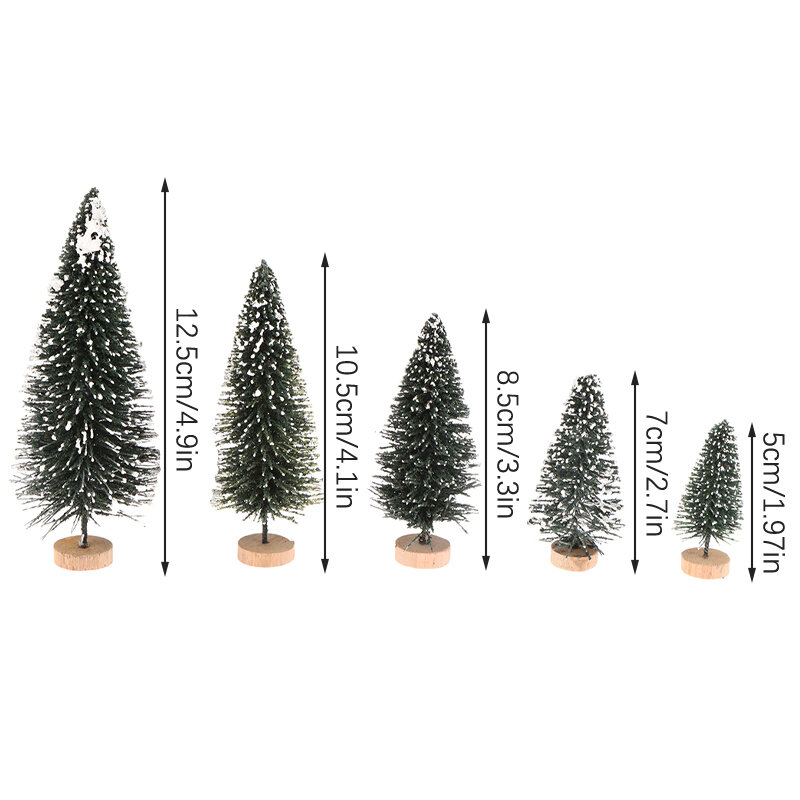 شجرة عيد الميلاد مصغرة زخرفة للديكور المنزل ، اكسسوارات بيت الدمية الصغيرة ، ديكور المناظر الطبيعية الصغيرة ، 1:12